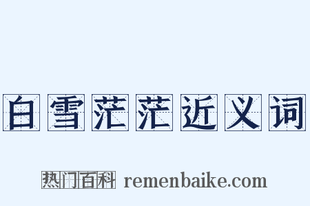 白雪茫茫近义词是什么意思的图片